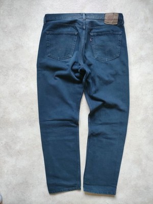 Vintage 1996 Levi's 501 Teal Blue Green Jeans Made In USA W38 L34 Men Denim Rare