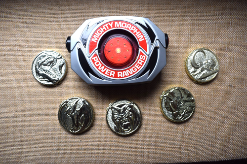 Mighty Morphin Power Rangers Morpher con 5 monedas de poder 1994 Bandai de colección SIN PROBAR