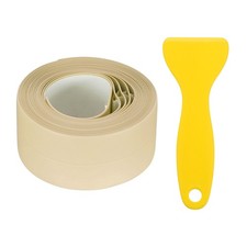 Caulk Tape, Beige Toilet Caulk Strip 1.5" x 16.4Ft with Sealing Tool