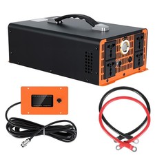 3000W Inverter with Pure Sine Wave, Wireless Remote LCD Display, 12V DC to ...