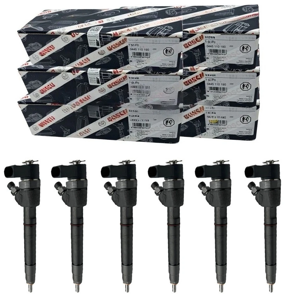 6X Fuel Injectors 0445110190 0445110189 6110701687 For Mercedes Benz Sprinter Foto 2 de 4
