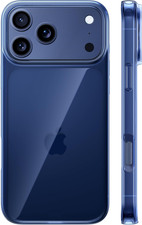 for Iphone 17 Pro Max Case Crystal Blue, Anti-Yellowing Military-Grade Protect