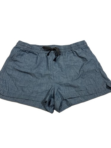 J.Crew, J Crew Women Shorts Blue 100% Cotton Size Large Drawstring # y