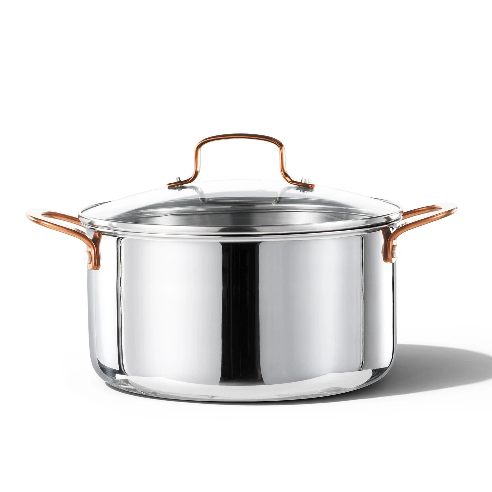 Stockpot 8 Qt Tri Ply Stainless Steel Non Toxic Induction Compatible CAROTE