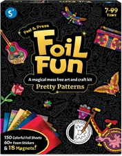 Skillmatics Foil Fun - Pretty Patterns, 18 DIY Magnets Mess-Free Art, Colorful C
