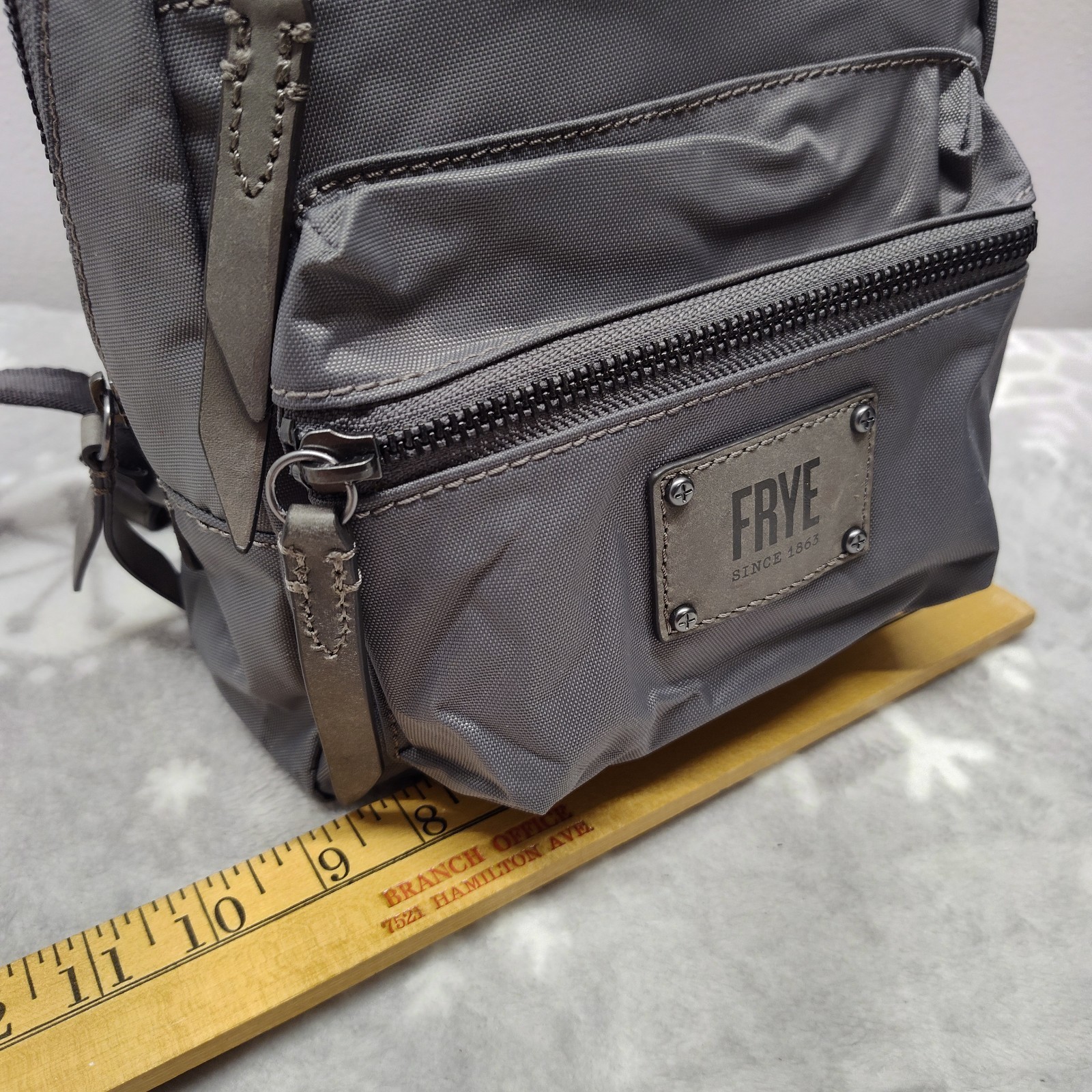 Frye Durable Nylon Mini Backpack With Leather Tri… - image 5