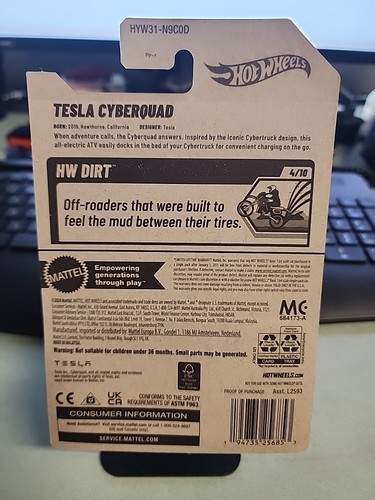 Hot Wheels TESLA CYBERQUAD, Silver, 2025 D-Case, - Picture 3 of 4