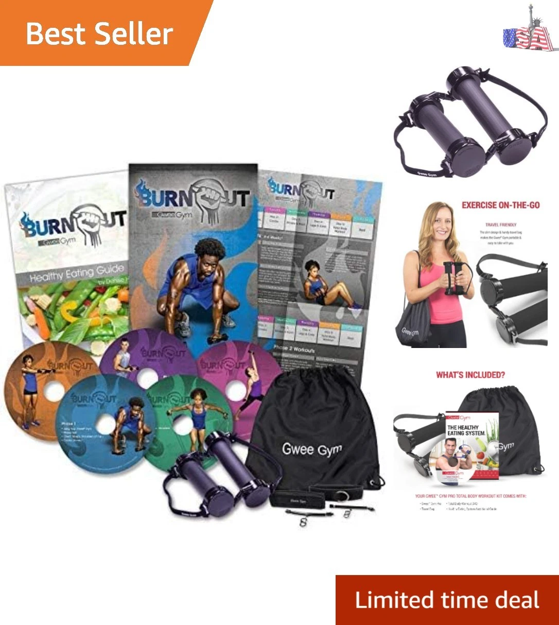 Portable PRO Resistance Bands for Total Body Fitness - Ideal for Travel Workouts