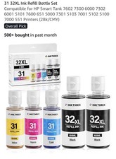 INKXWISE: 31-32XL INK Refill Bottle Set For HP Smart Tank 7602-7300-6000 2-pack