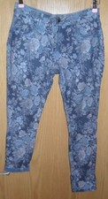 Zac &Zoe leichte Damen Wendejeans Jeans blau Blumen Gr. L 40