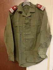 Romanian Army Field Shirt w/ Infantry Insignia Badges - Romania Size 50-I (40L)