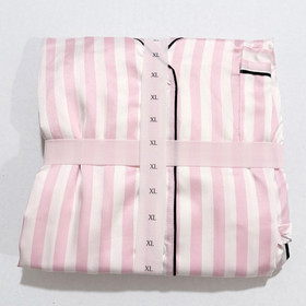 VICTORIA'S SECRET Pajama Women XL 2 Piece Glazed Satin Long Pajama Set Pink