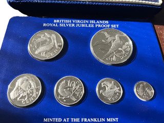 Very Rare 1977 British Virgin Island The Royal Silver Jubilee Proof Set With COA