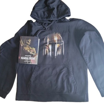Star Wars The Mandalorian Boys 10/12 Black Fleece Graphic Print Hoodie
