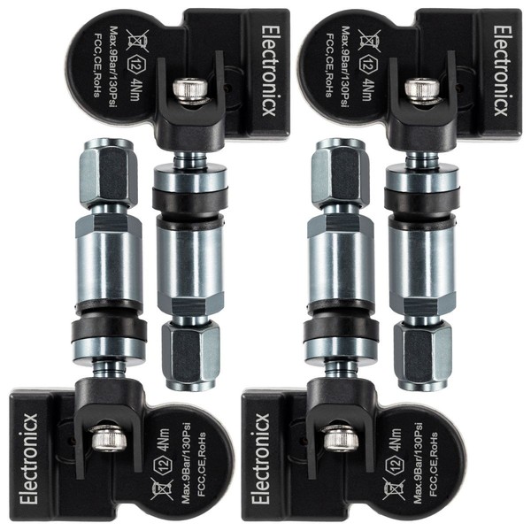 4 Reifendrucksensoren Rdks Sensoren Metallventil Gunmetal FüR Mini Cabrio 01.200-image