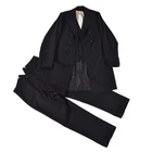 Antique Vintage ~ 20s Victorian Frock Evening Tuxedo Coat Vest & Trouser Mens ~M