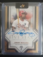 JIMMY ROLLINS 2023 TOPPS FIVE STAR AUTOGRAPH ON CARD AUTO GOLD BORDER HARD SIGN
