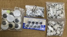 Vintage Lot For Crafts Googly Eyes Assorted Sizes Glue On