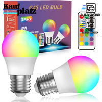 E27 RGB GlüHbirne 3W Dimmbare LED Lampe Farbwechsel 12 Farben Warmweiß Kaltweiß