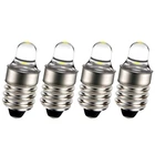 4pcs White LED 3V E10 BULB Screw GLOBE for FLASHLIGHT TORCH HEAD LAMP BICYCLE