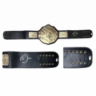 RIC FLAIR AUTOGRAPHED CUSTOM BLACK & GOLD BELT JSA  SILVER