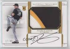 2017 Panini National Treasures Gold 17/49 Tyler Glasnow #158 Auto 0r5l