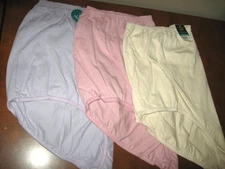 3 Pr. Vanity Fair Perfectly Yours Classic Cotton Briefs  Sz. 10  ( 3XL )  NWT