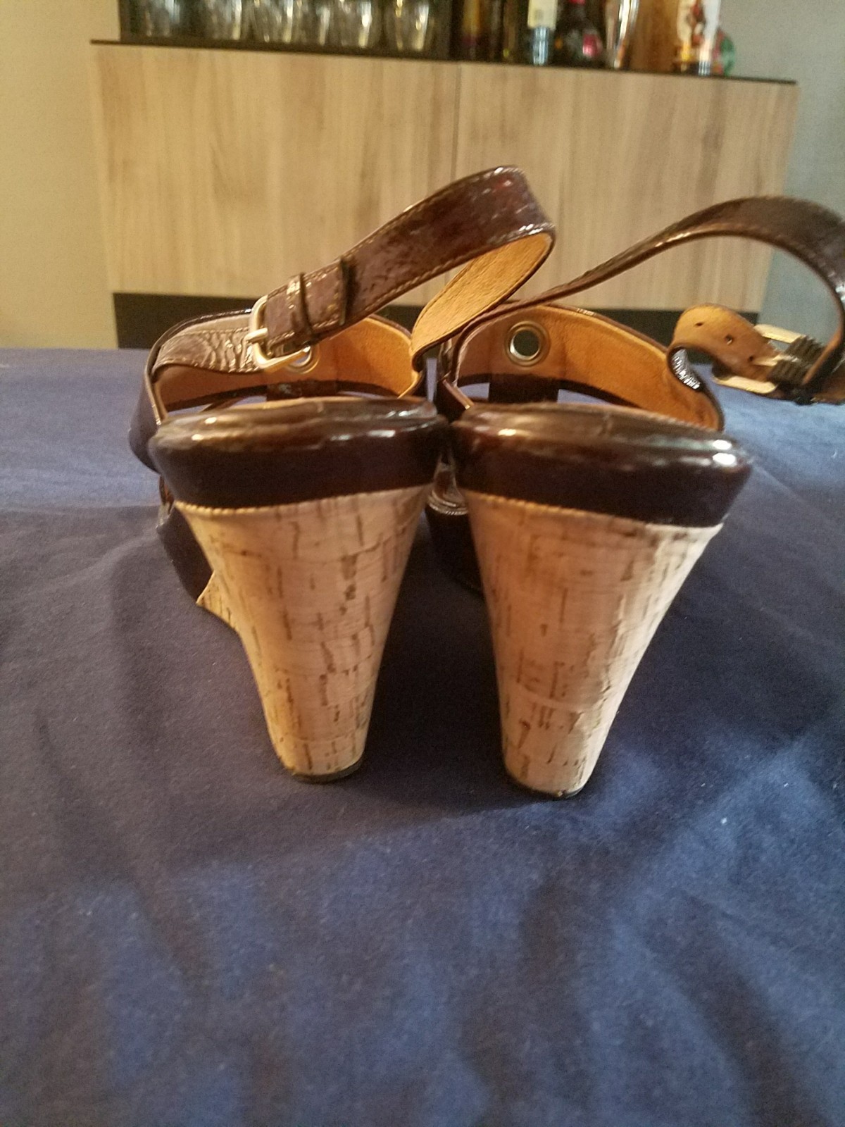 NWT Sofft OFF brown burgandy Womens Size 11n Open Toe Sandals Wedge