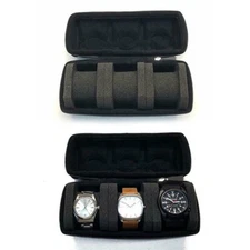 3 Slot Watch Box Collector Travel Display Case Organizer Jewelry Storage Case *