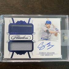 2020 Panini Flawless - Dual Patch Autographs Blue #DPA-CS Corey Seager /15