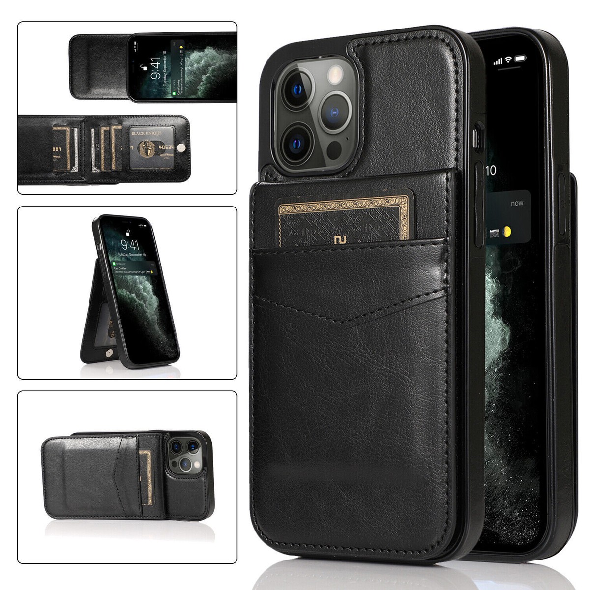 Custodia Portafoglio In Pelle Per IPhone: 16, 15, 14, 13, 12, 11, XS, 8 - Tasche E Stand