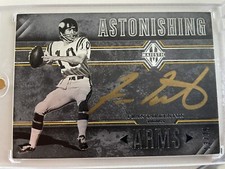 2017 Majestic Astonishing Arms FRAN TARKENTON HOF auto MN Vikings on card 13/25
