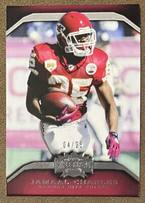 2010 Topps Triple Threads Ruby Jamaal Charles /25 Kansas City Chiefs #74