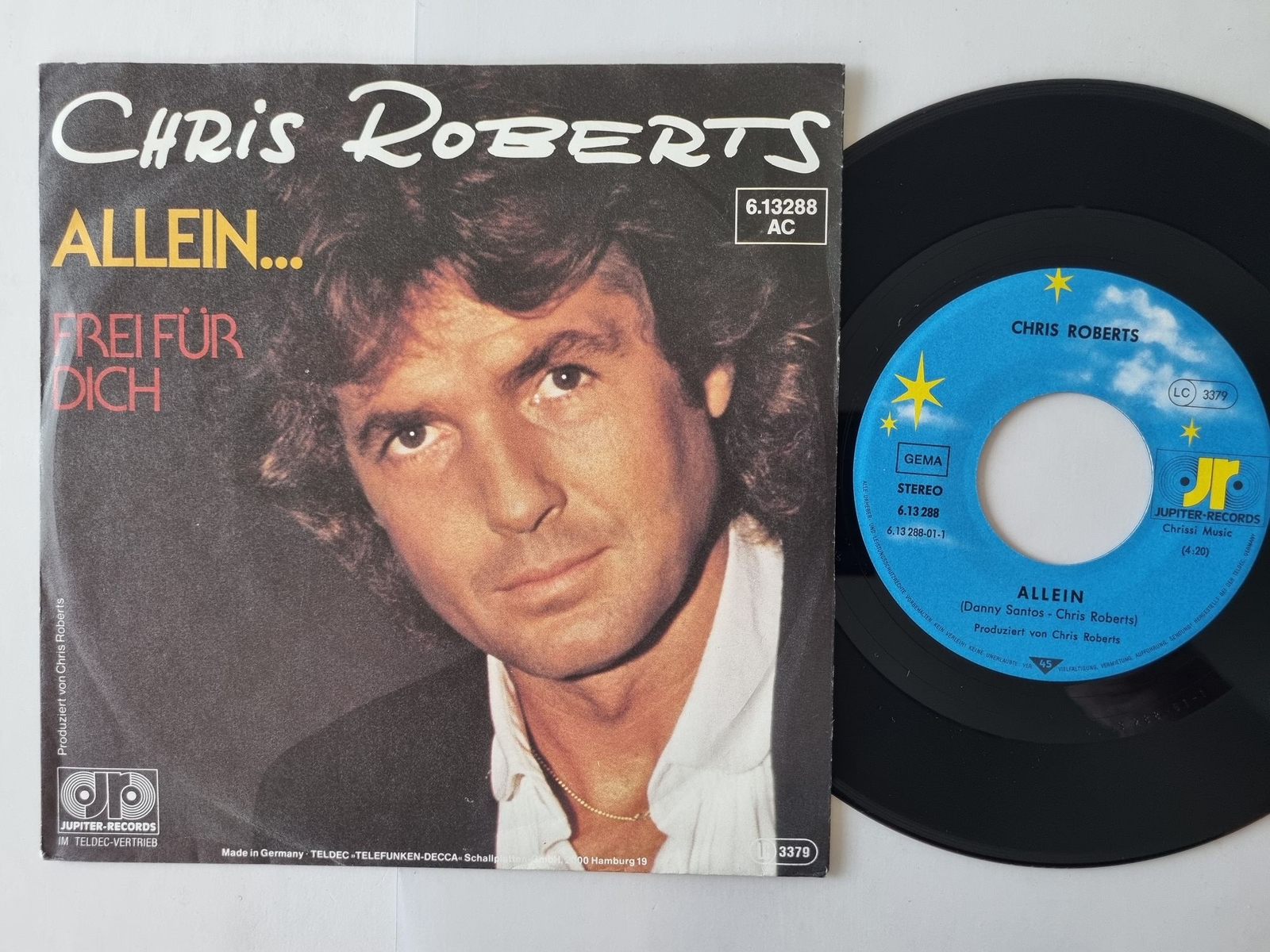 Chris Roberts - Allein… 7'' Vinyl Germany