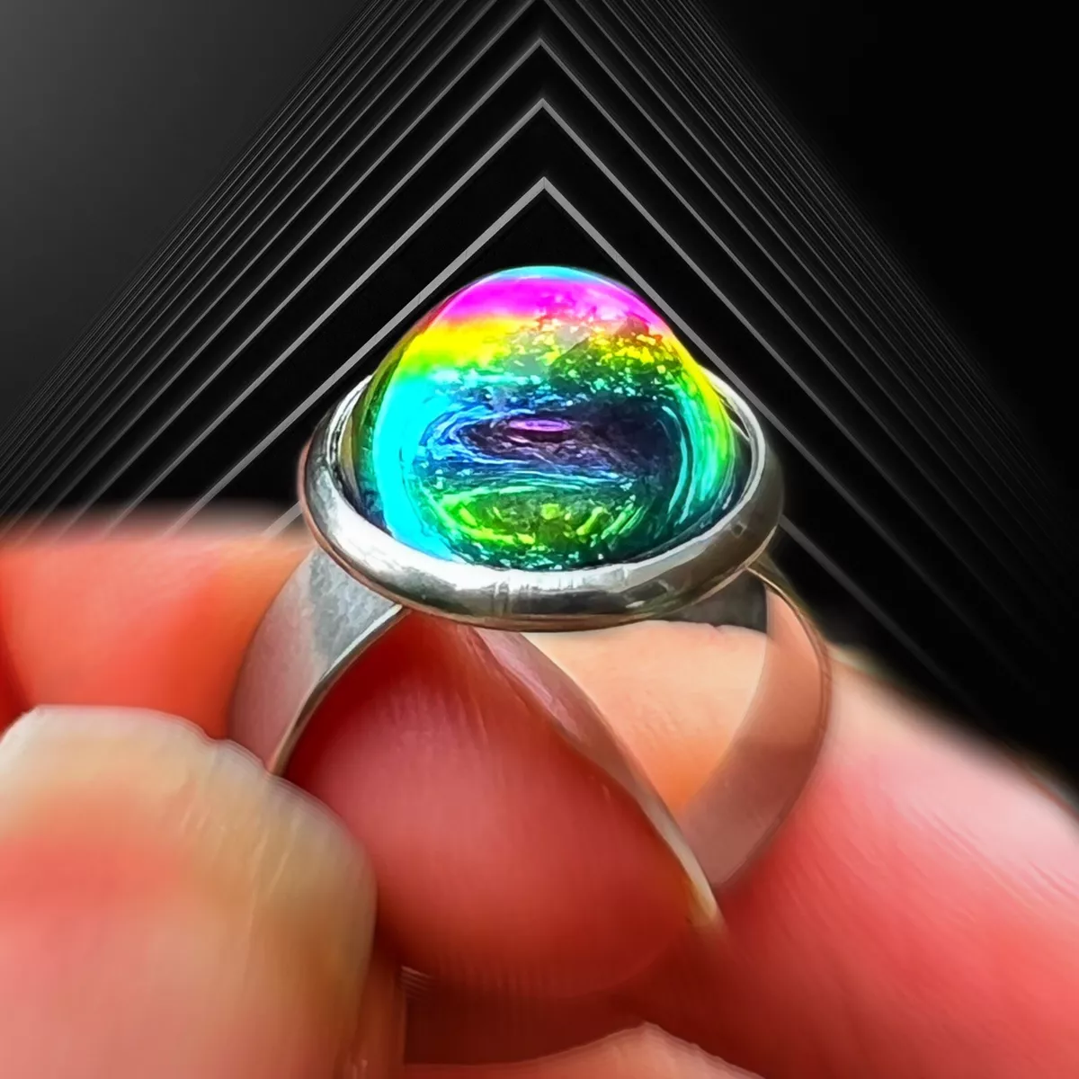 Crystal ball hotsell ring