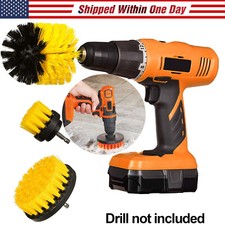 3PCS Drill Brush Power Scrubber Drill Attachments For Carpet Tile Grout Cleaning