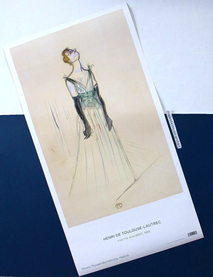 HENRI DE TOULOUSE LAUTREC ESPANHA 2019 PÔSTER EXPOSIÇÃO CANTORA DE ÓPERA - Imagem 3 de 3