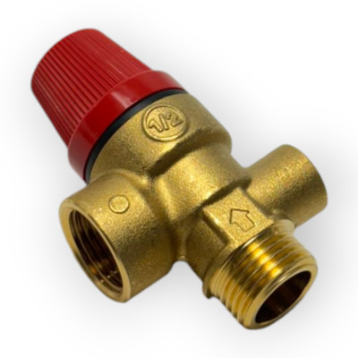 SAFETY VALVE 3 BAR 1/2 WITH 1/4 CONNECTION COMPATIBLE IMMERGAS 11455 ARISTON CHA