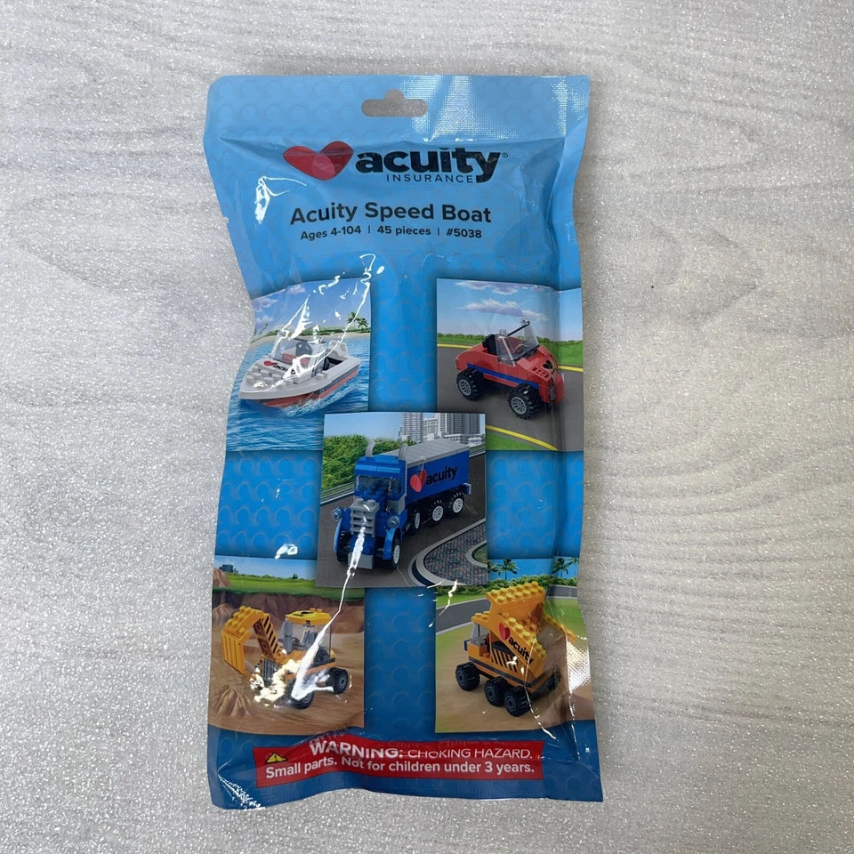 Acuity Insurance Vehicle Brick Building Toy Kits, Lot of 3,  Boat Car Truck NEW - Image 2 of 4