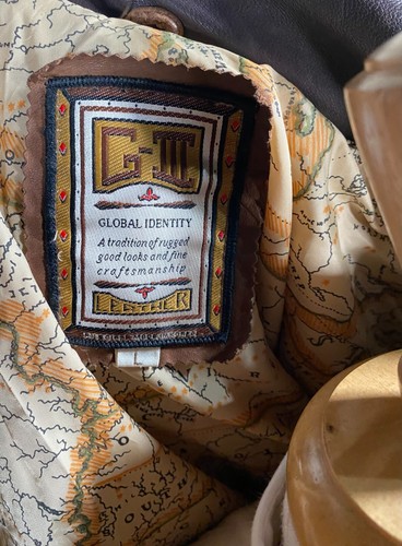G-III Global Identity Leather Bomber Jacket Full-Zip Lined ~ Men's L / Brown - Picture 11 of 11