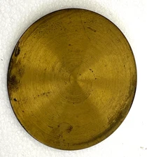 Antique French Mantel Clock Brass Push On Back Door Fits 2 3/4" opening