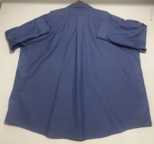 LL Bean Shirt Men’s 3XL Blue Button Down Big & Tall Wrinkle Resistant - Picture 5 of 9