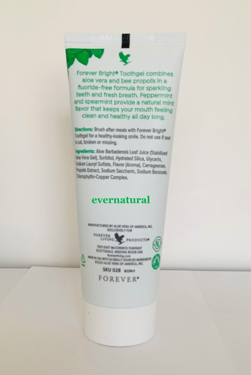 New look of FOREVER Bright Toothgel Aloe Vera & Propolis