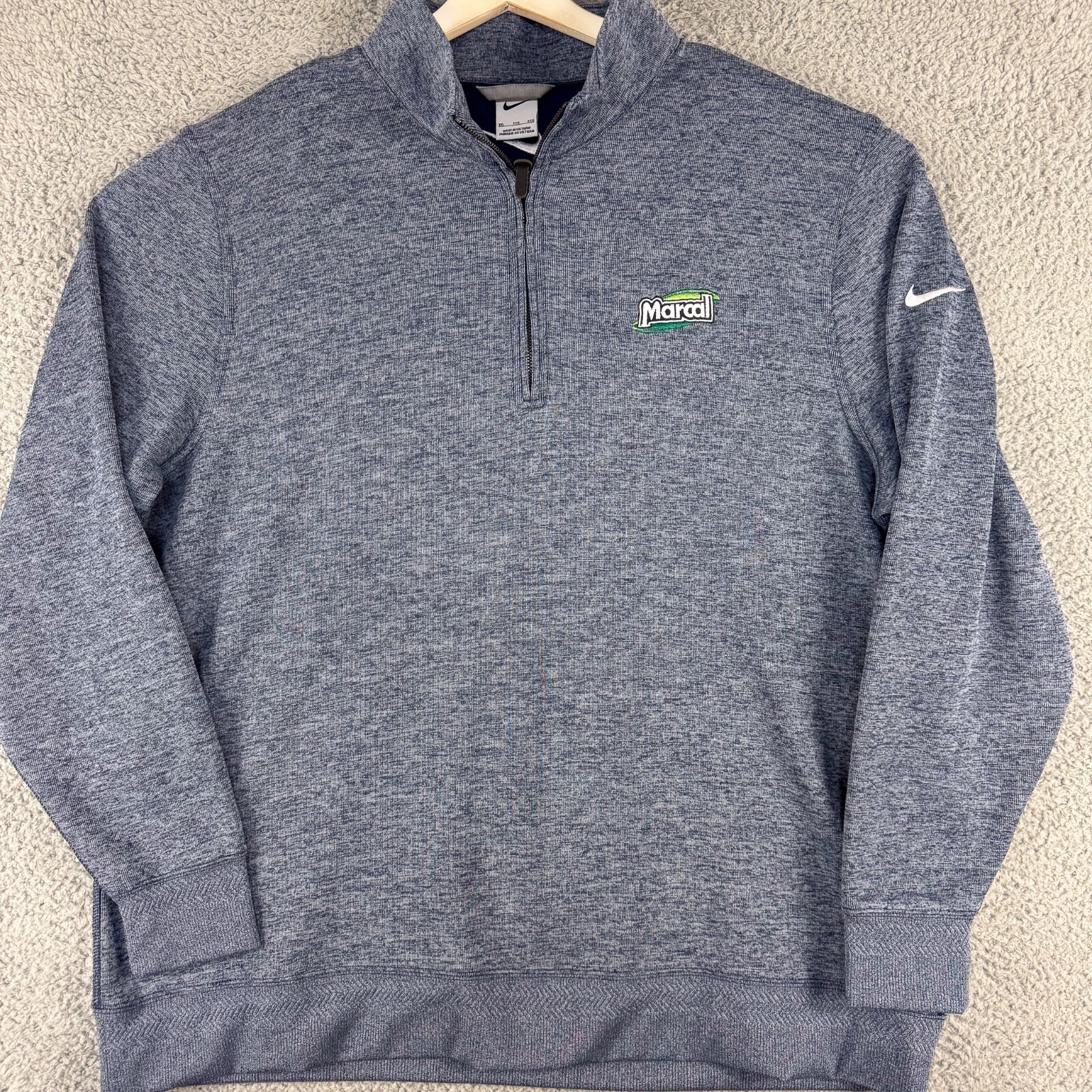 Nike Jacket Mens XXL Blue Fleece 1/4 Zip Athletic Outdoor Gym Marcal FD9892 451