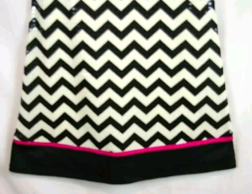 Bonnie Jean черный слоновой кости шеврон коротким рукавом трапециевидный платье девочки/детский размер 10 - Изображение 2 из 4