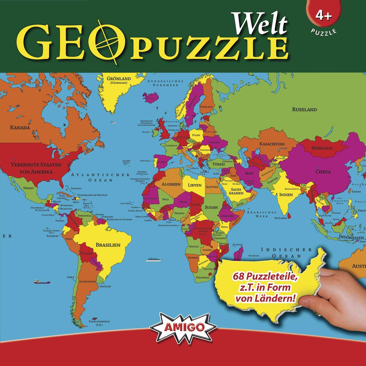 Geo Puzzle - Welt 4007396003819