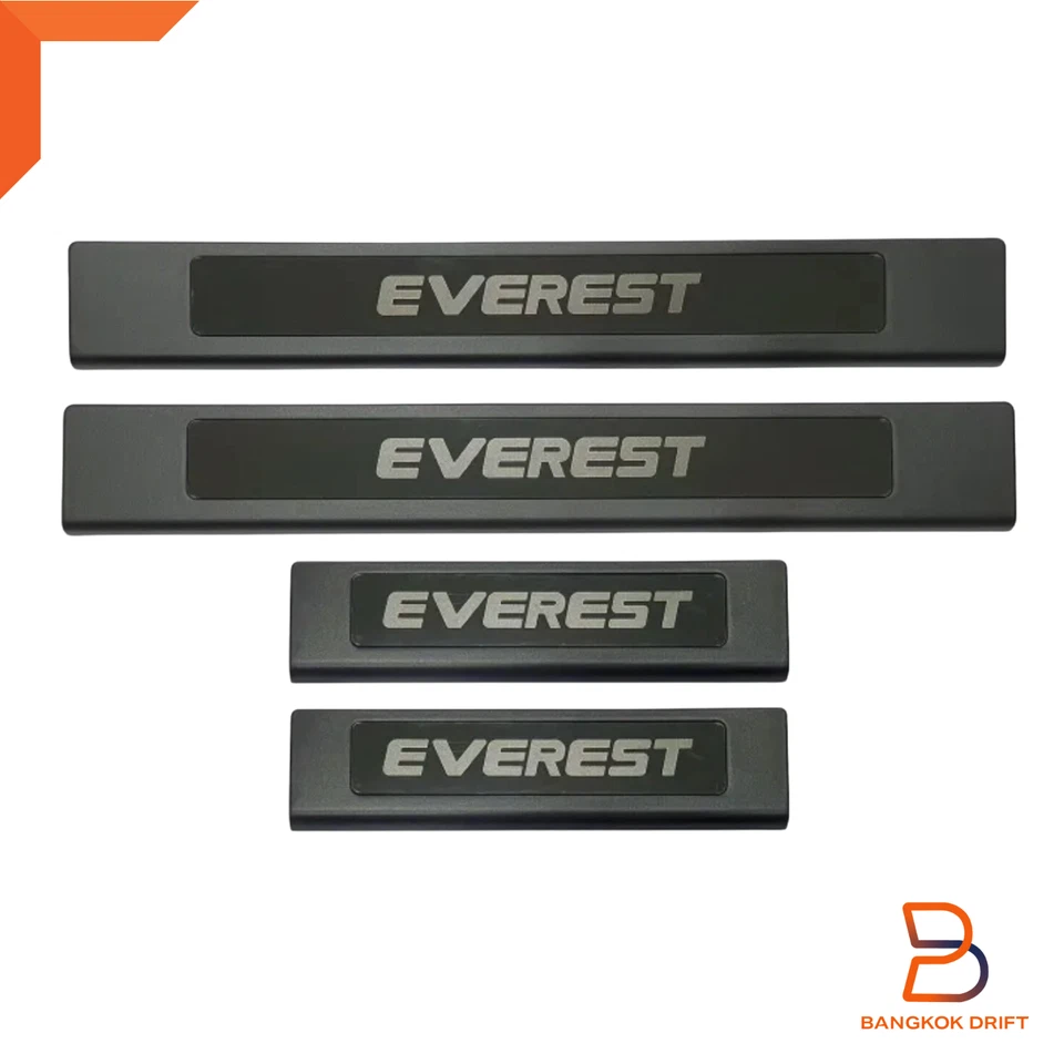 BLACK CHROME SCUFF PLATE DOOR SILL GUARD PROTECTOR FOR FORD EVEREST UA SUV 12-22 - image 4 of 4