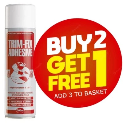 TRIM HOLD TRIM FIX Spray Glue Van Carpet High Temperature Adhesive Heat Resistant 500ml