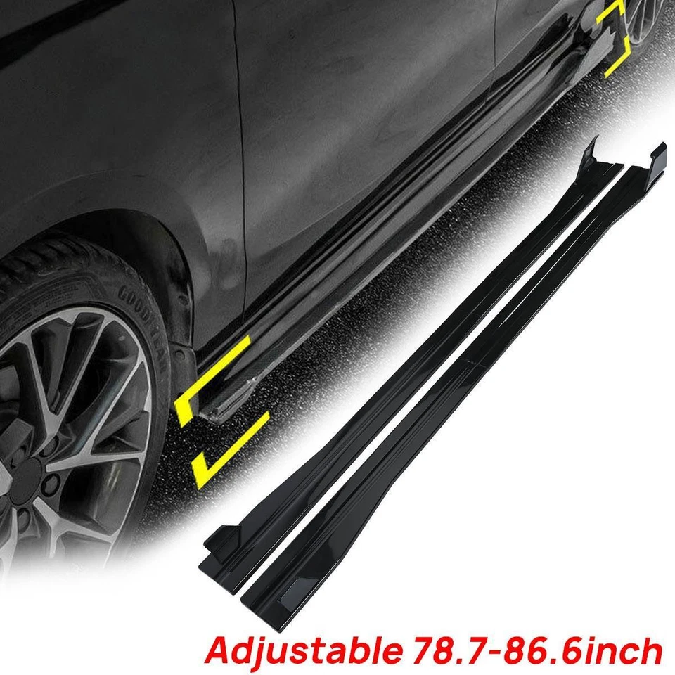 Adjustable Car Side Skirt Rocker Panel Lip Fit For Cadillac CTS ATS CT4 CT5 DP - Image 3 of 4