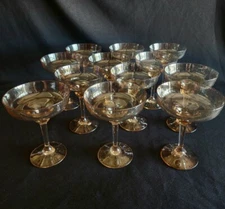 Qty 12 Frontgate 100% Acrylic Margarita Brown Glasses 6.5" Outdoor Indoor